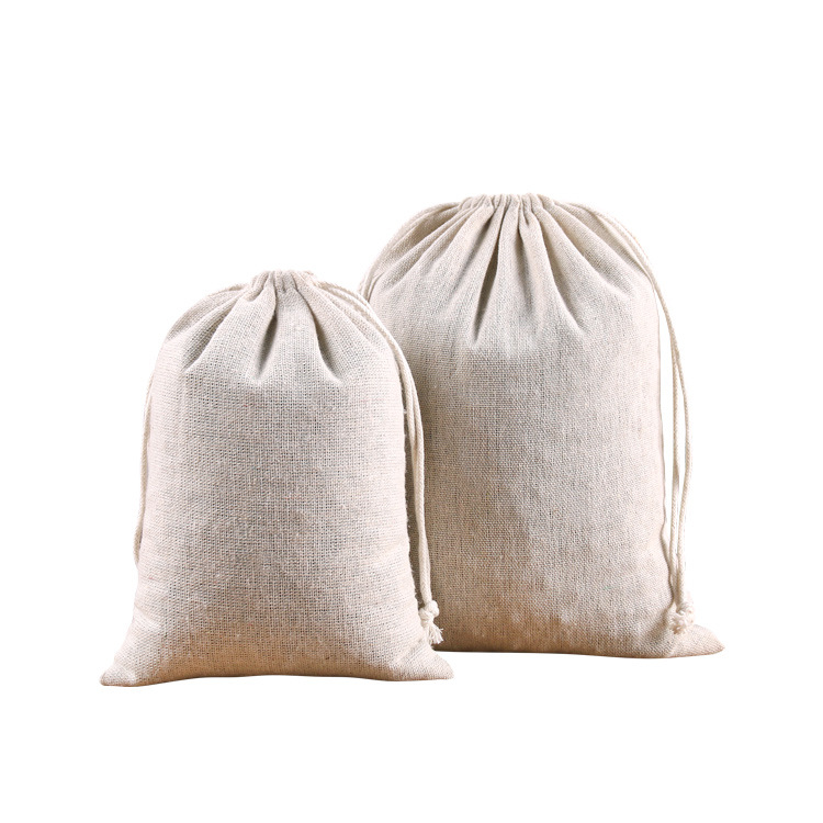 Original Handmade/Cotton Linen Bag Drawstring Bag Drawstring Bag/White Cloth Bag/Jewelry Bag Jewelry Bag Small Cloth Bag