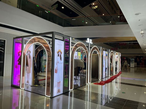 广告美陈活动布置dp点多经展位桁架货架组合式商场特卖展台搭建