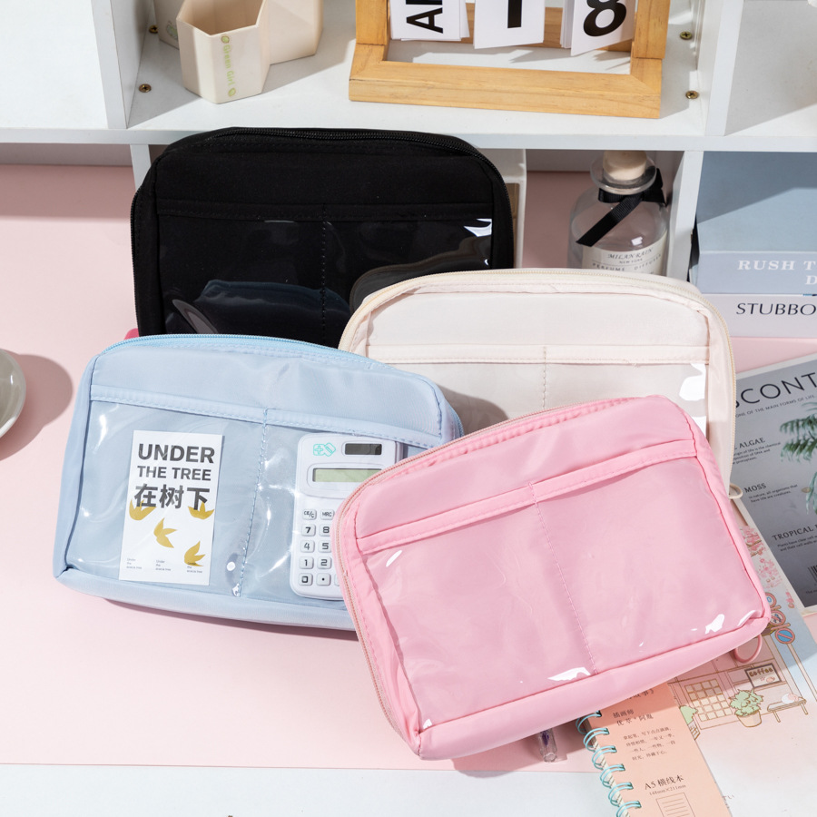 12层熊猫大容量笔袋女孩款小学生初中男孩女生高颜值文具铅笔盒