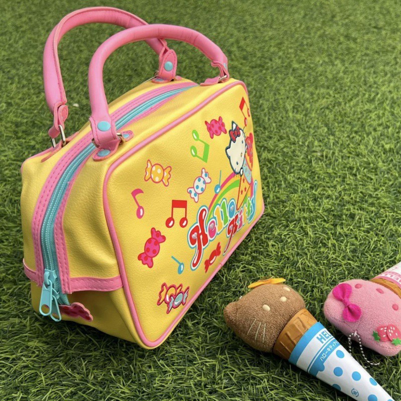 中古三丽鸥sanrio糖果kitty手提包女夏季多巴胺冰淇淋kitty小方包