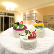 假蛋糕圆形巧克力蛋糕QKL-E食品模型影视道具欧式家居摆饰冰箱贴