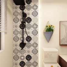 厨房地面瓷砖装饰贴纸地板翻新墙贴创意浴室防水防油墙纸自粘壁纸