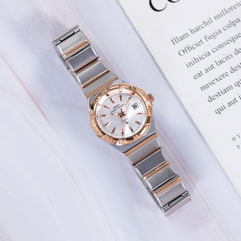 ibso/爱彼思诺正品女士钢带手表日历轻奢简约星座女表代发-阿里巴巴