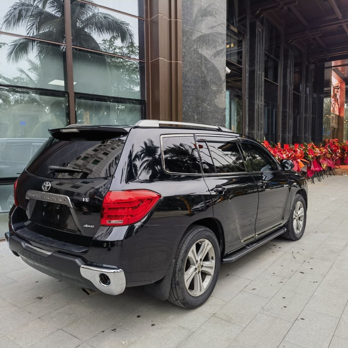 适用于09-14款汉兰达车窗亮黑装饰条老汉兰达改装黑武士车窗饰条