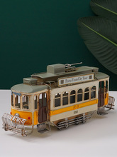 电车铁艺模型工业风工艺品软装饰创意桌面摆件美式咖啡馆复古物件
