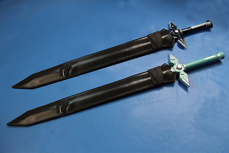 动漫周边cosplay武器道具 刀剑神域刀 阐释者黑绿逐暗者 未开刃