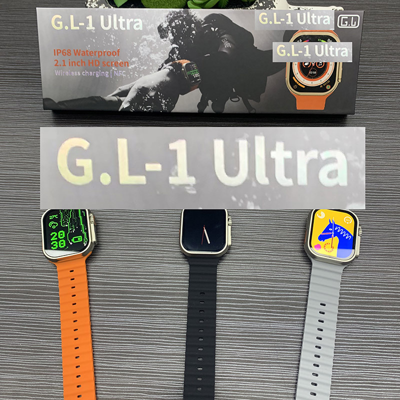 GL-1 Ultra Huaqiang North S8 Real Screw Fastener Nfc Wireless Charger Genuine Rate Waterproof Hd Smart Watch