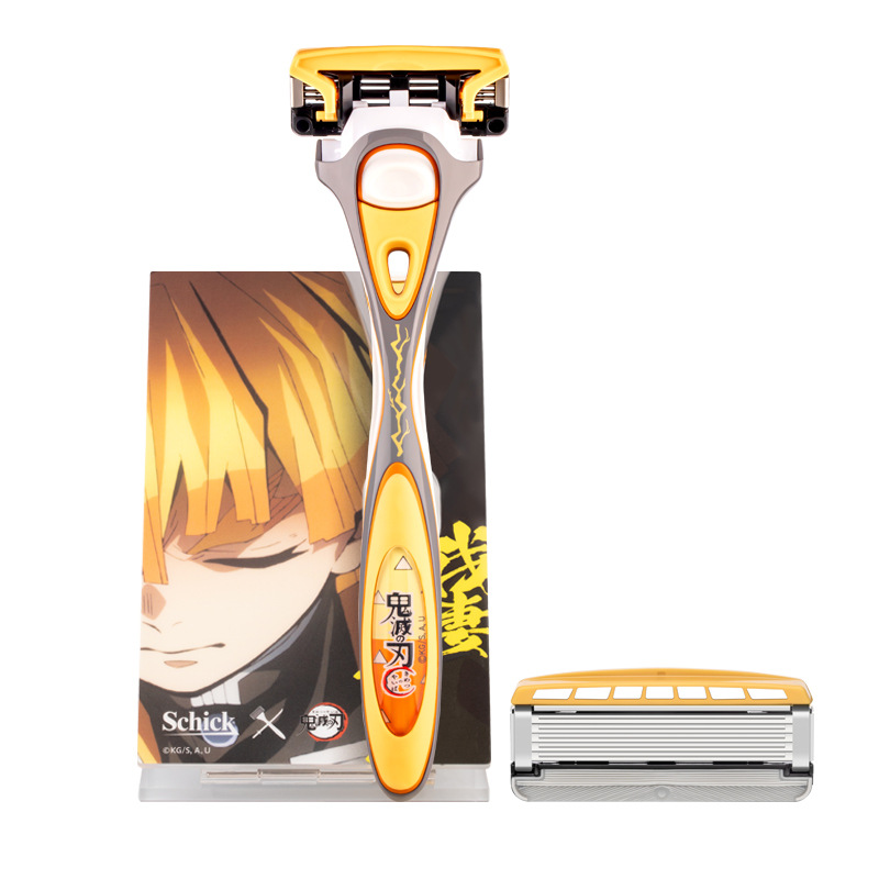 schick/舒适鬼灭之刃剃须刀手动刮胡刀男士老式超感水次元5层刀片
