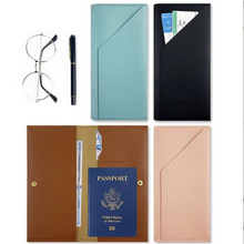 跨境现货商务皮质护照夹 多功能旅行机票夹 大容量钱包证件包