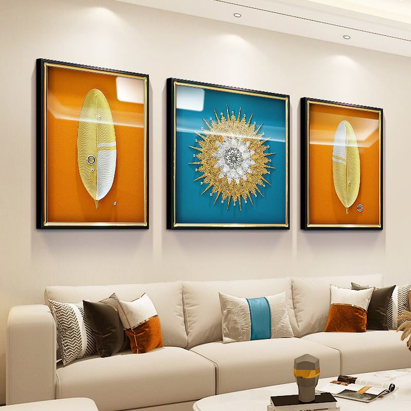 客厅装饰画轻奢家大业大手工立体实物画现代沙发背景墙壁挂画