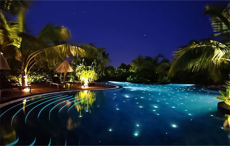 户外公园304不锈钢水底灯低压24v户外景观水池投射灯3w温泉水下灯