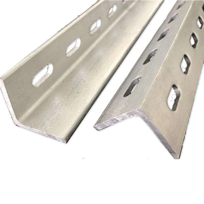 镀锌万用带孔角钢架条支架货架冲孔角铁材料加厚角铁带孔钢材角钢