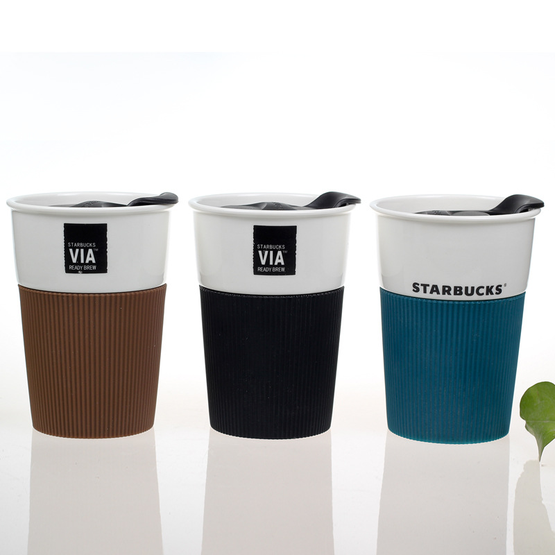 乐扣杯陶瓷杯logo印制 来图印制 马克杯 商务礼品