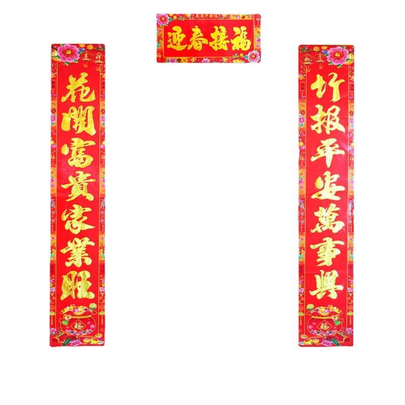 2024 Dragon Year Spring Couplets Wholesale New Year Goods Spring Festival Supplies Gift Set New Year Flocking Couplet New Year Couplet