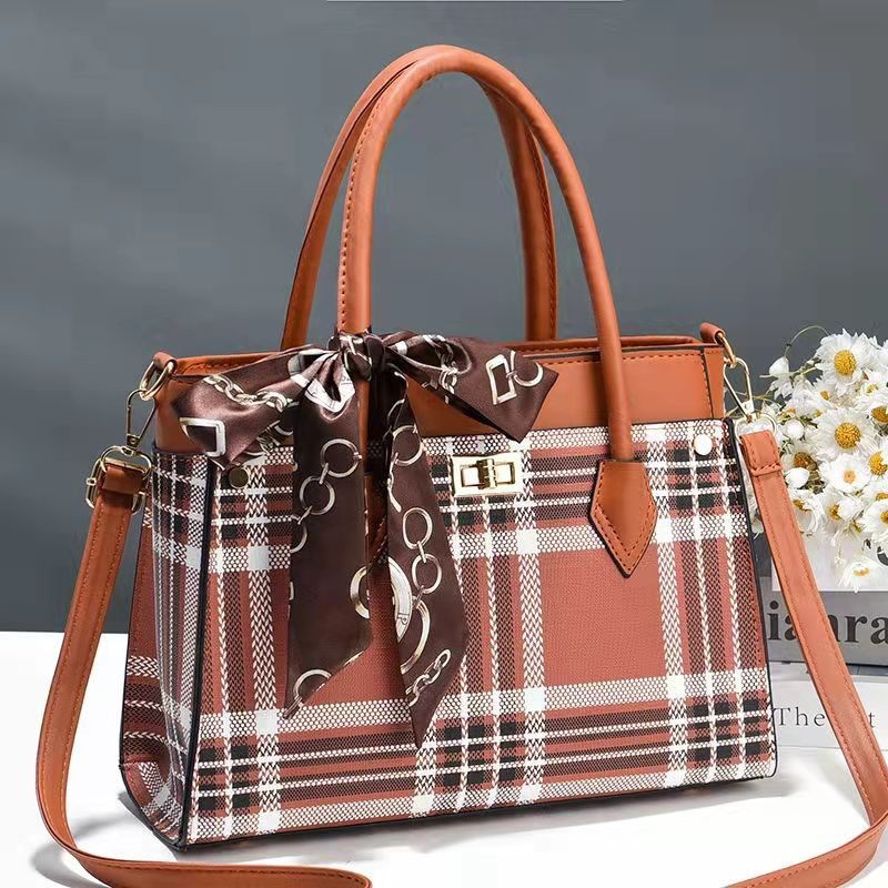 Foreign Trade Export New All-Matching Striped Women's Shoulder Bag Popular Plaid Fashion Trendy Crossbody Bag Women