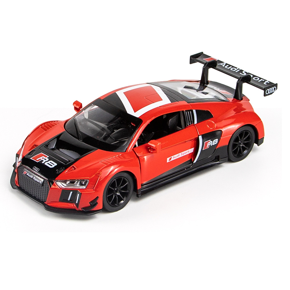 1/24奥迪仿真合金汽车模型r8 lms跑车儿童赛车静态玩具收藏摆件