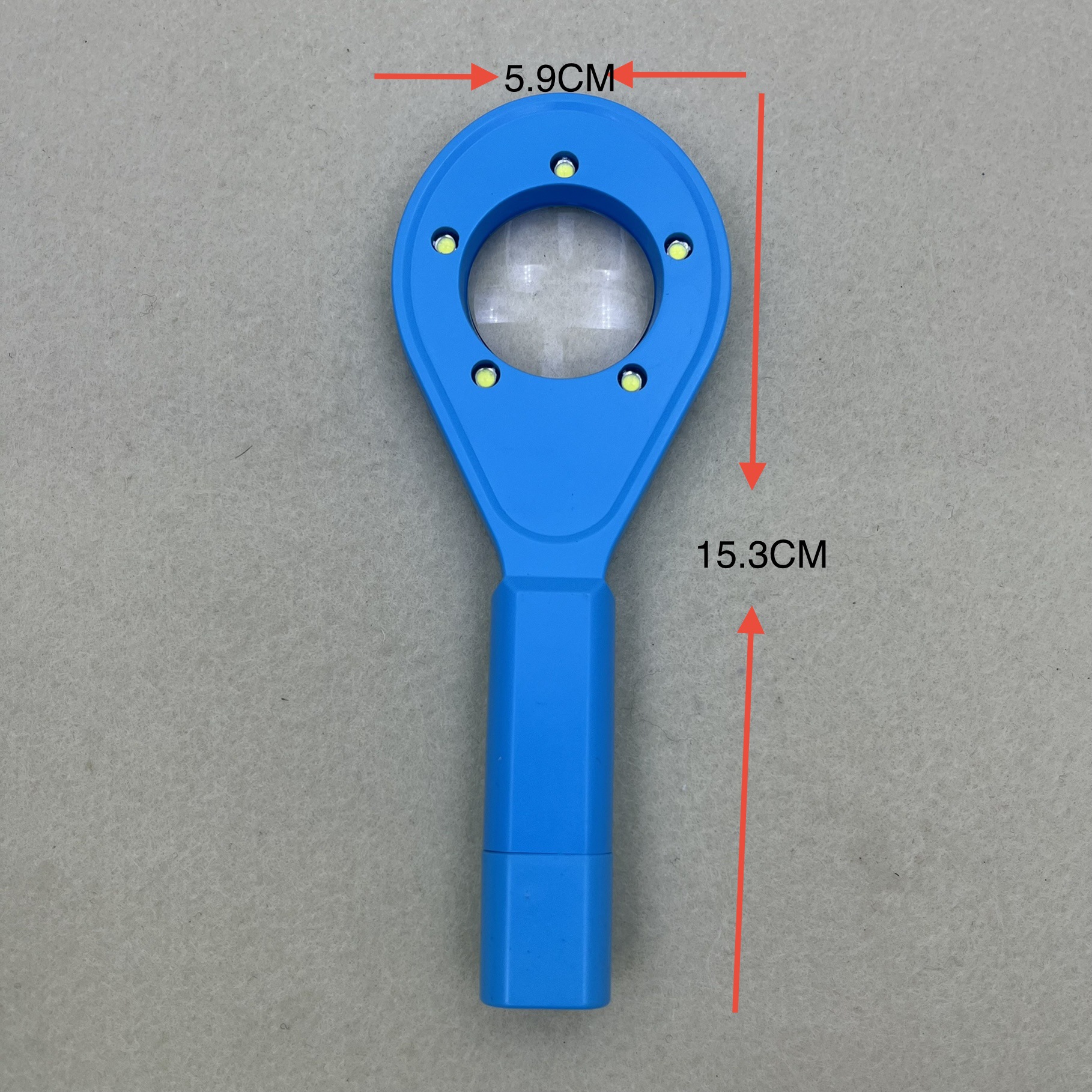 New USB Rechargeable Dual-Light Handheld Magnifying Glass with Light Gift Display Box Magnifying Glass with Compass