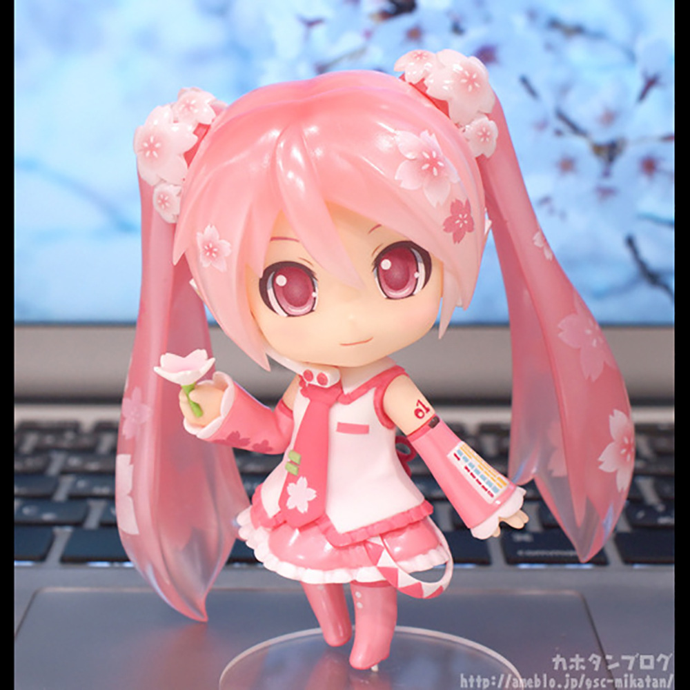 初音未来 q版黏土 2015樱花初音 #500 可换脸 盒装手办动漫模型