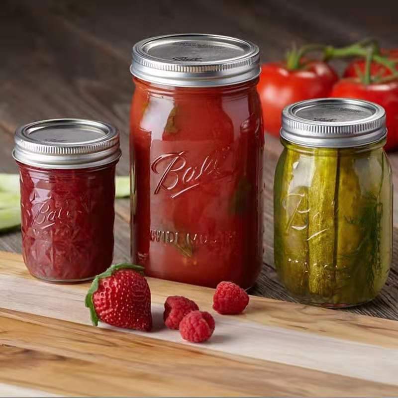 玻璃梅森瓶透明16oz梅森杯密封梅森罐轻食沙拉果酱瓶子加厚罐头瓶