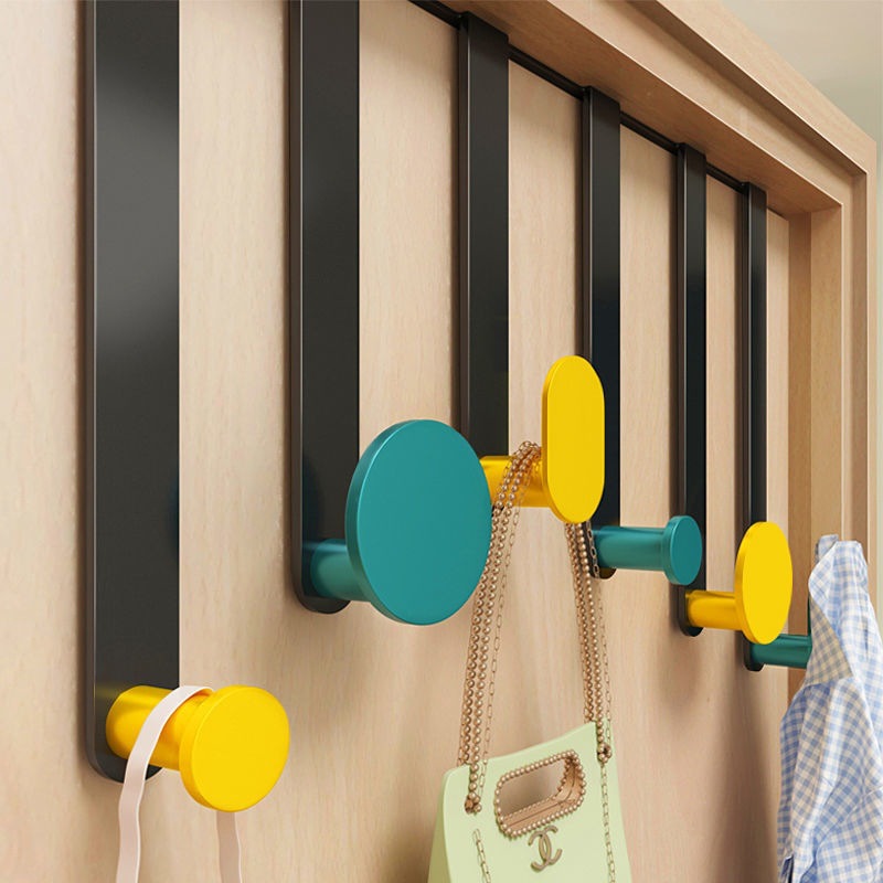 Rear Door Hook Punch-Free Wall Hanger Bedroom Door Upper Rack Wall Storage Storage Rack Clothes Hat Clothes Hook