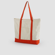 空白帆布超市环保袋大容量新款跨境买菜包结实拉链手提袋可印logo