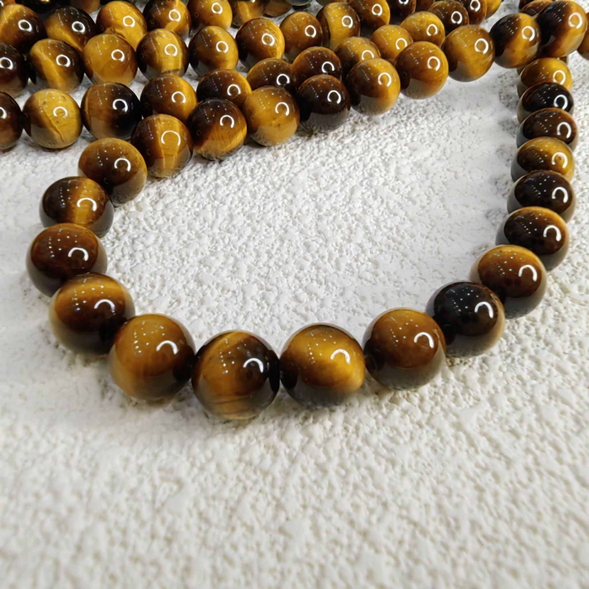 正品5a级天然金虎眼石虎眼石虎晴石男女情侣款黄虎眼手链手串