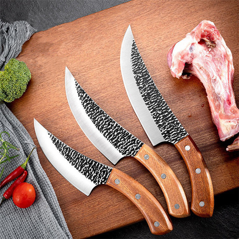 手工锻打剔骨刀杀猪分割剥皮剃骨刀超锋利杀猪刀肉联厂屠宰专用刀