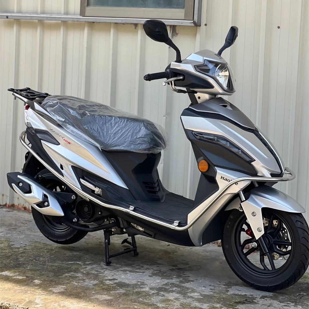 新款豪爵usr125cc踏板车国四电喷afr125燃油代步外卖省油摩托车