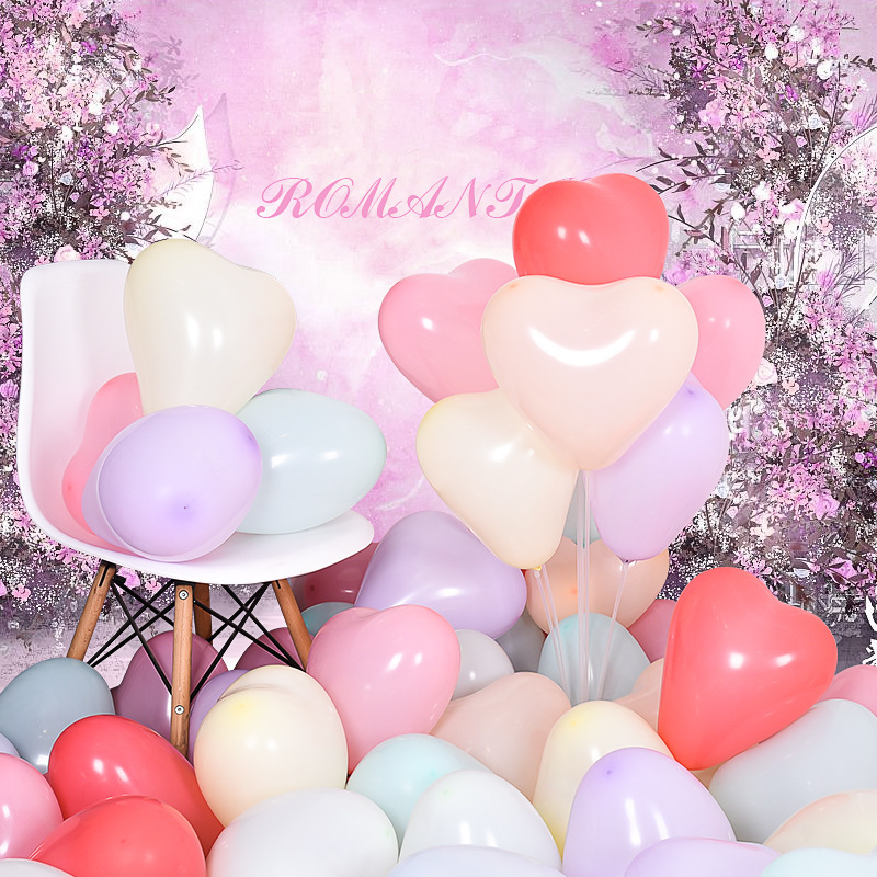 Heart-Shaped Macaron Balloon Wholesale Wedding Decoration Birthday Party Proposal Declaration Scene Decoration Love Balloon