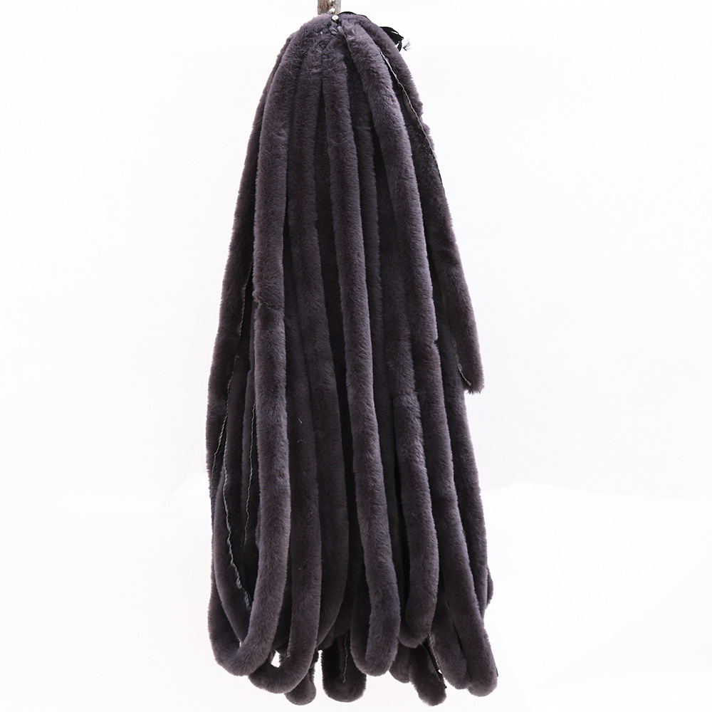 批发彩色毛条服装仿毛毛条汉服帽条仿獭兔毛绒条唐装旗袍袖口毛边