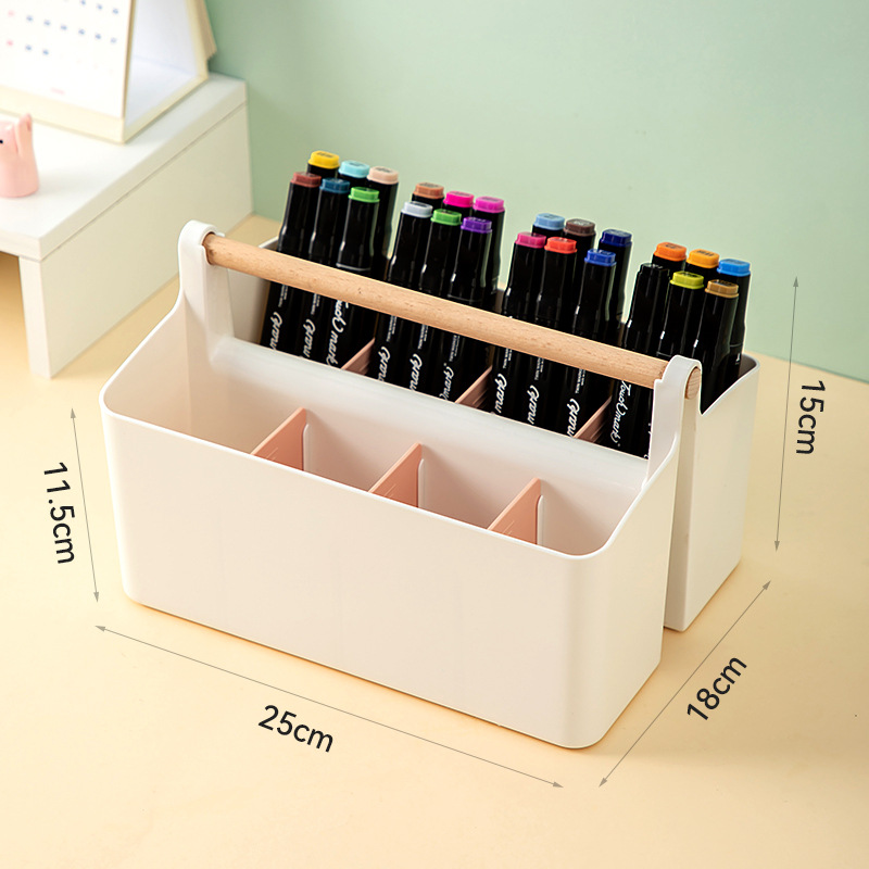 Portable Storage Multi-Grid Pen Holder Pencil Watercolor Pen Storage Rack Free Combination Partition Storage Stationery Box