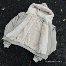 美拉德座山雕加绒加厚外套男cleanfit重磅帆布水洗棉服夹克秋冬款