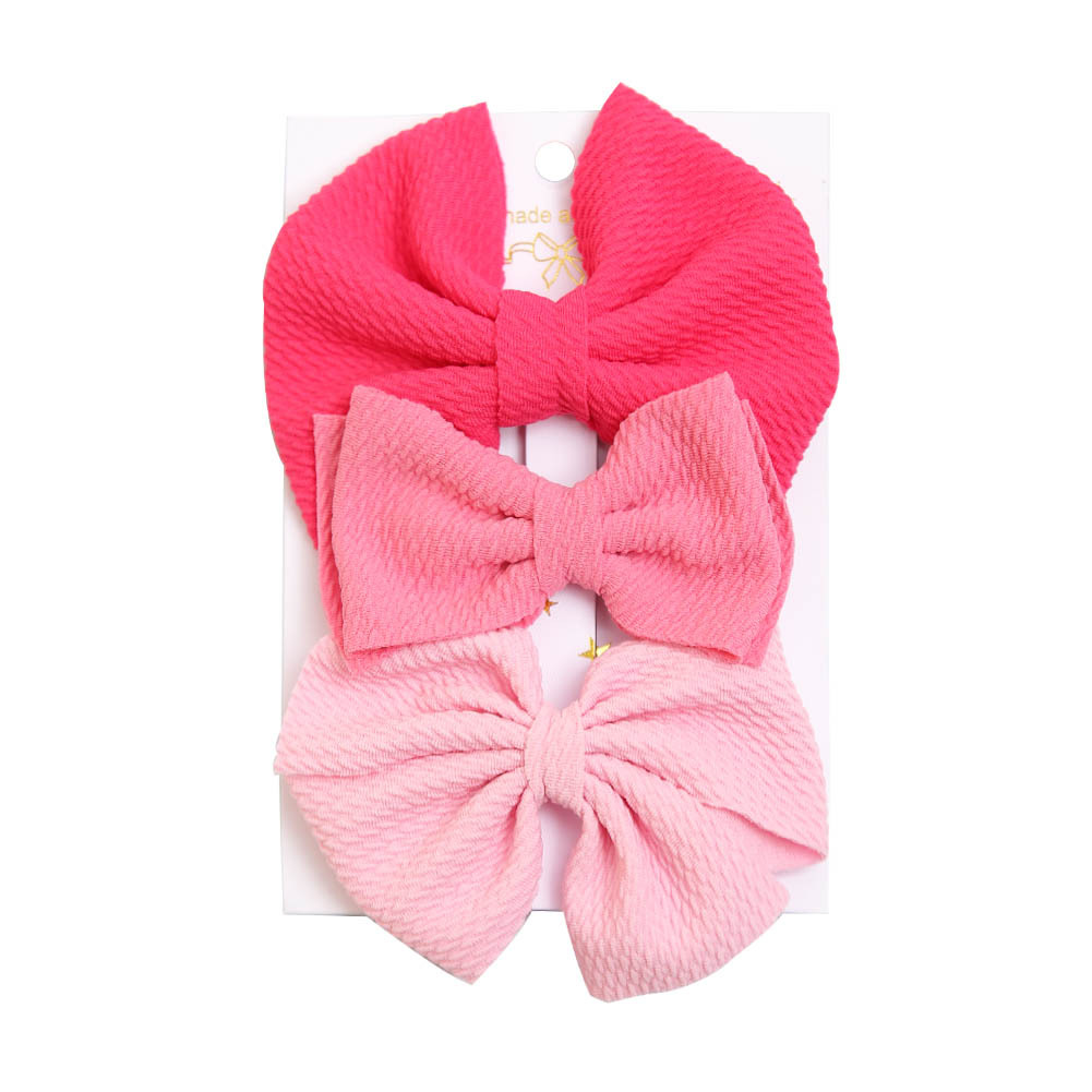 Cross-Border Children's Hair Accessories Polyester Fabric Baby Bow Barrettes Suit Cute Children Accessories Cover Babies' Headwear