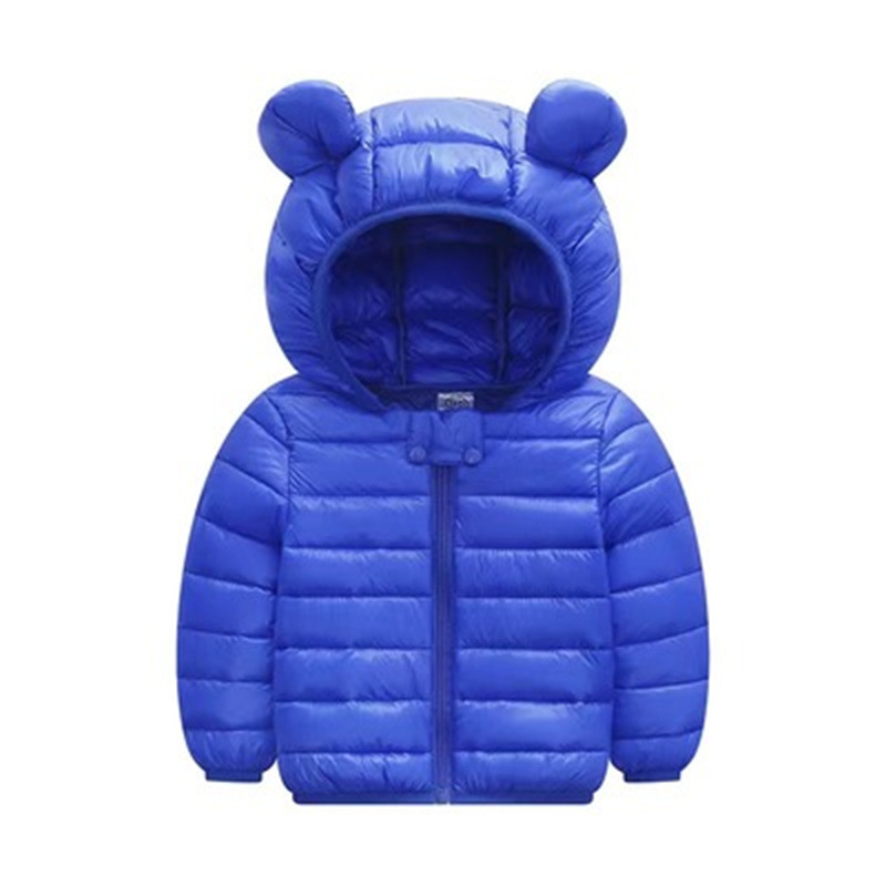 off-Season Children's Clothing Children's Lightweight down Jacket Boys and Girls Korean Style Hooded Short Children down Jacket Foreign Trade Supply