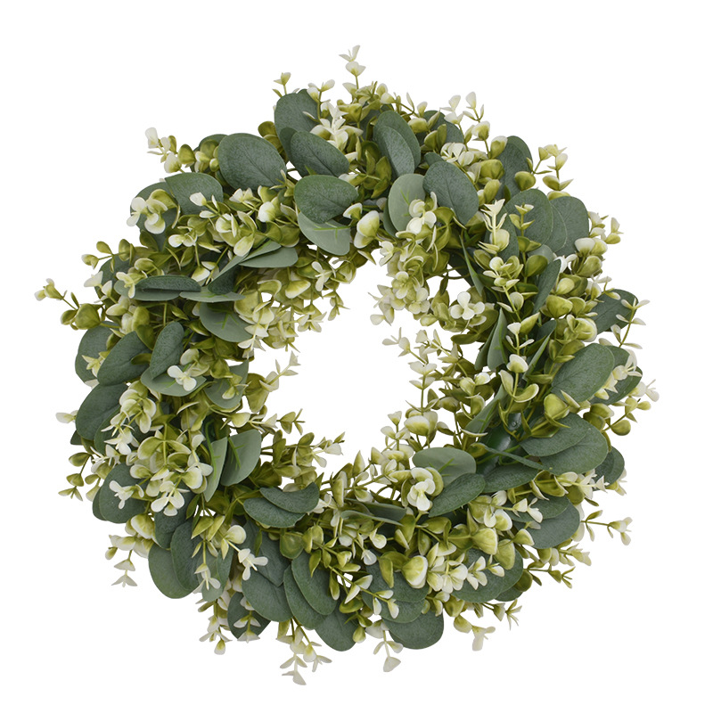 Artificial Starry Eucalyptus Garland Wedding Door Wall Wall Hanging Decoration Garland Decoration Fake Flower Pastoral Style