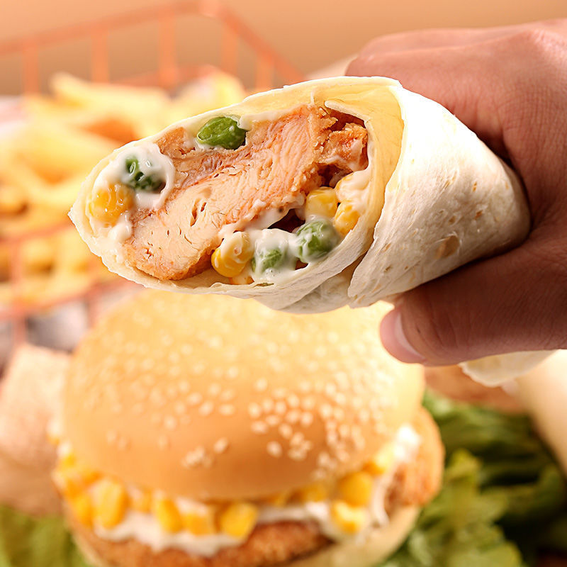 墨西哥鸡肉卷早餐食品速食学生营养微波加热即食汉堡老北京半成品