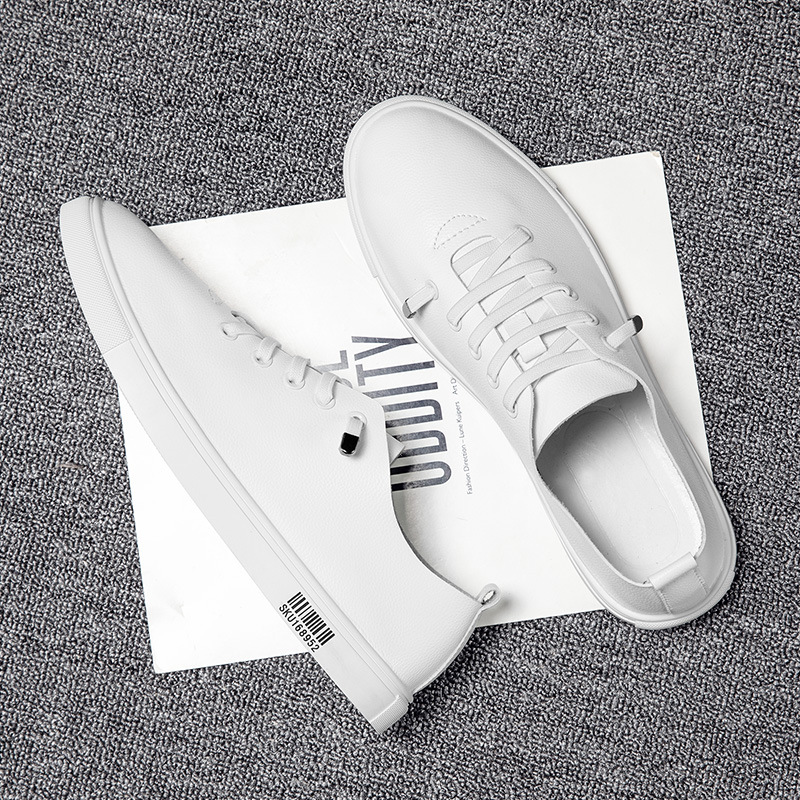 男鞋夏季透气小白鞋男款休闲鞋子男潮鞋夏款潮流单层软皮薄款板鞋