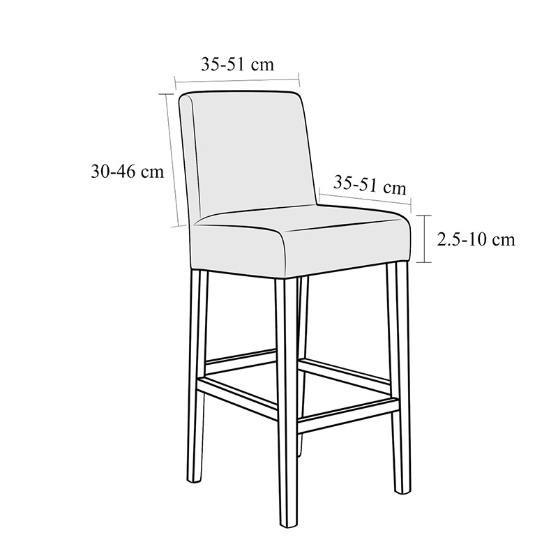 Cross-Border Stretch Household Hotel Club Bar Chair Cover Barstool High Leg Chair Cover T-Type Jacquard Fabric