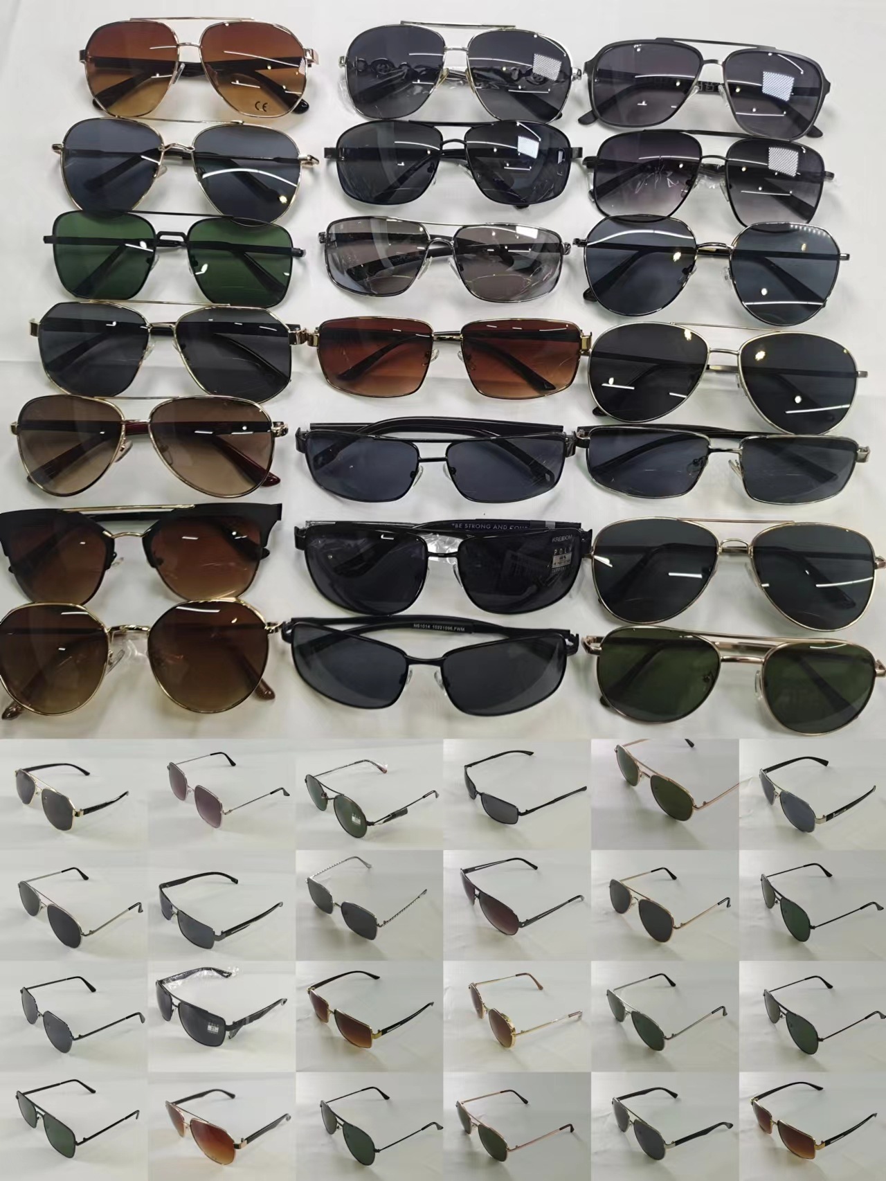 Metal Sunglasses Wholesale Men's and Women's Sun Glasses Mixed Batch Fashion Trend Stall Running Rivers and Lakes Colorful Sunglasses