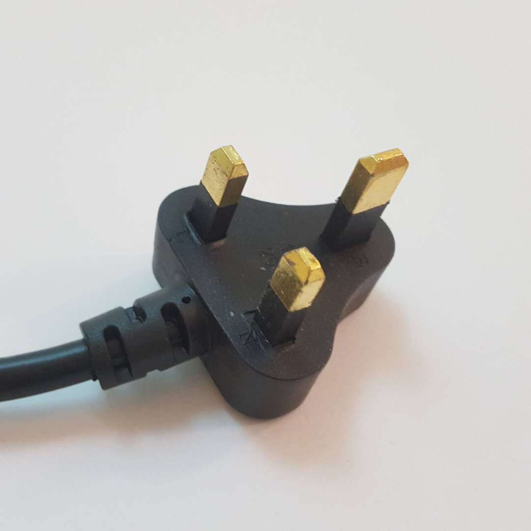 厂家直销 全铜小英标双头电源线 小英规插头线 3芯插头线 现货