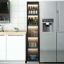 厨房多功能夹缝柜子置物架落地多层储物冰箱缝隙碗碟储物收纳窄柜