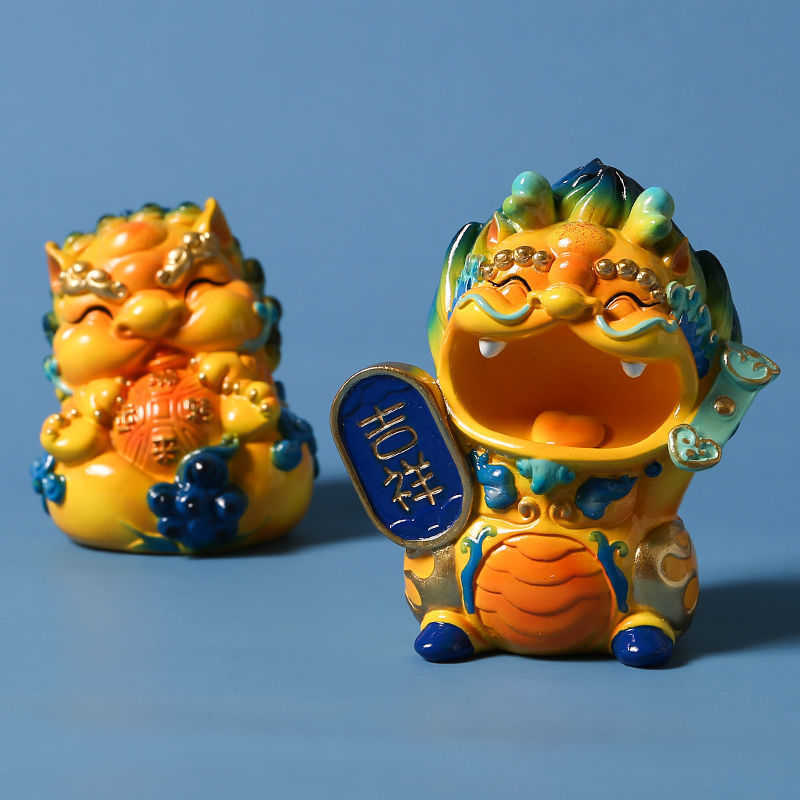 国潮摆件貔貅麒麟可爱中国风客厅玄关钥匙收纳果盘装饰乔迁礼物