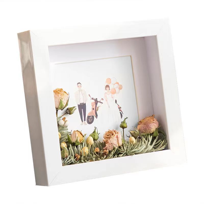 Dried Flower Photo Frame Wholesale A4 Stereo Specimen Box DIY Hand-Washed Photo Butterfly Insect Clay Display Frame Photo Frame