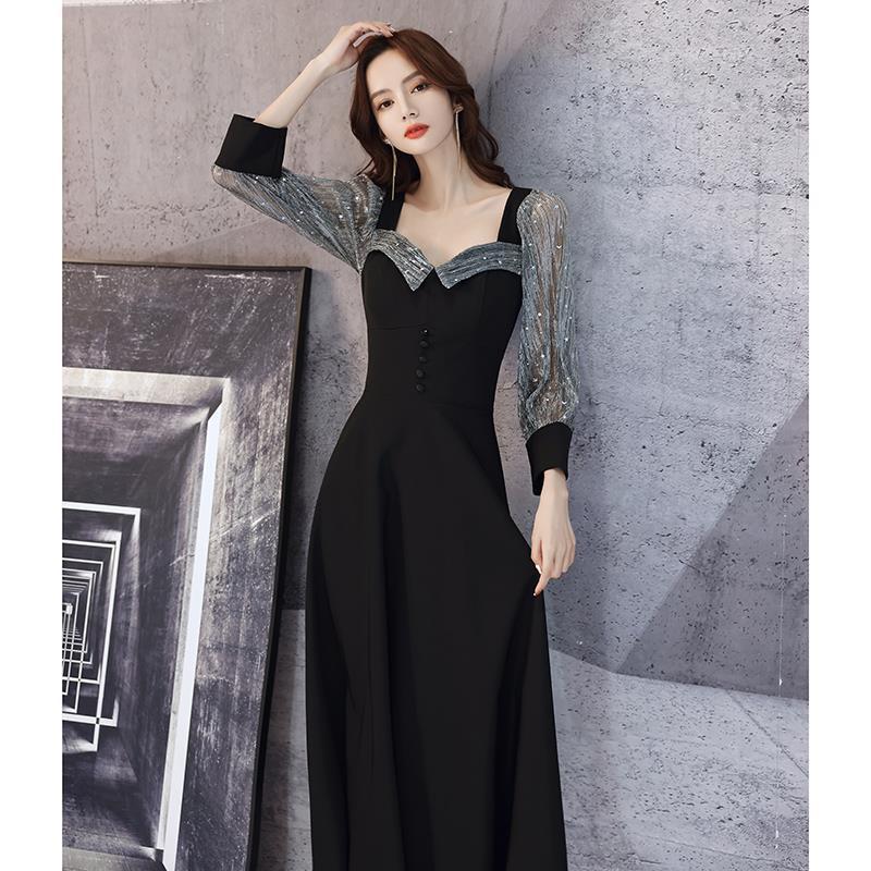 春季2021新款法式长裙女高端大气优雅名媛显瘦气质百搭时尚衣裙潮