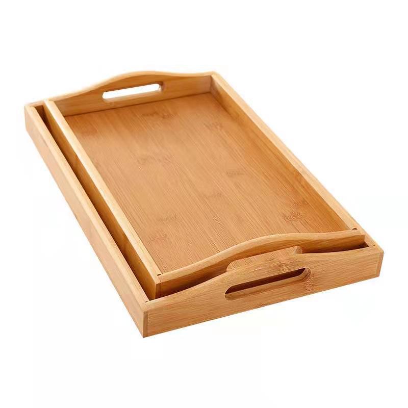 Long Square Uncovered Wooden Box Desktop Storage Box Set Wooden Tray Storage Box Production of Various Wood Packing Box