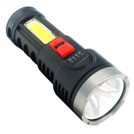 厂家爆款户外便携cob侧灯家用电源usb充电灯高亮度led强光手电筒