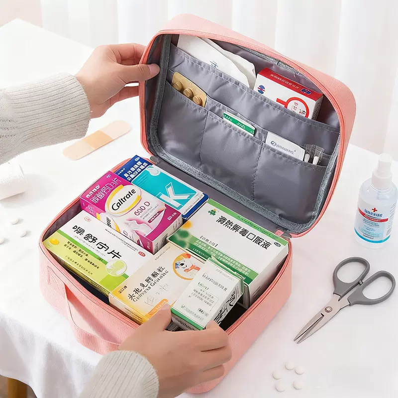 便携手提应急包户外车载药包家用常备急救包大容量防疫药品收纳袋
