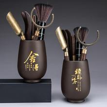 紫砂茶道六6君子套装黑檀实木茶具配件泡茶工具大全中式茶夹刀勺