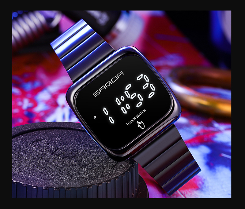 三达男女学生情侣手表多种功能运动电子表潮流时尚个性夜光手表