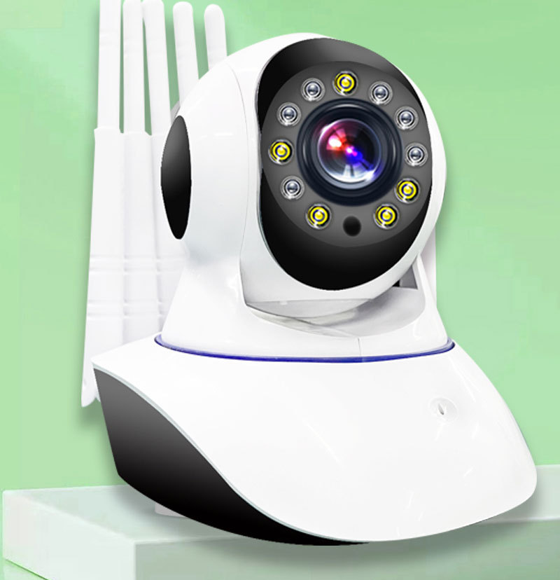 无线360度全景摄像头无死角室外小连手机远程高清夜视家用监控器
